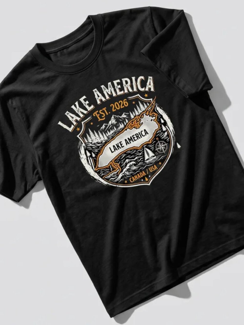 Lake America Est. 2026 Canada USA T-Shirt ·
